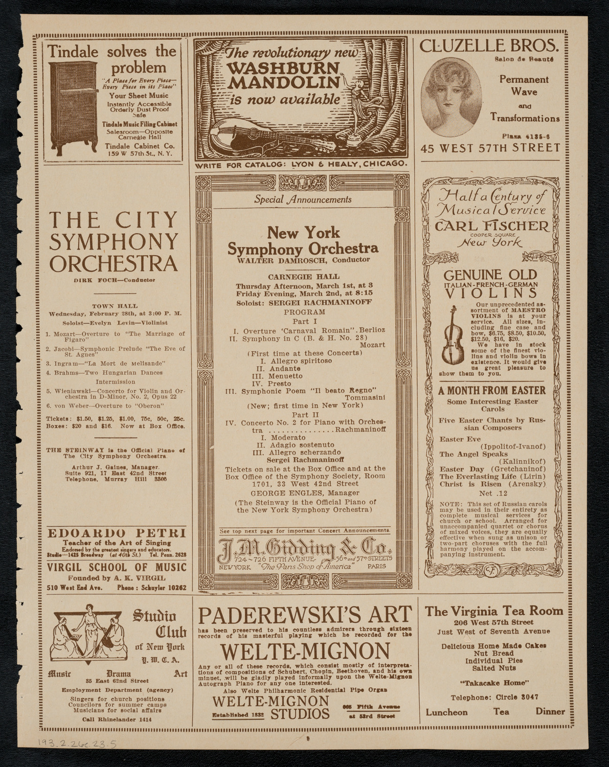 Winnipeg Male Voice Choir, February 26, 1923, program page 9