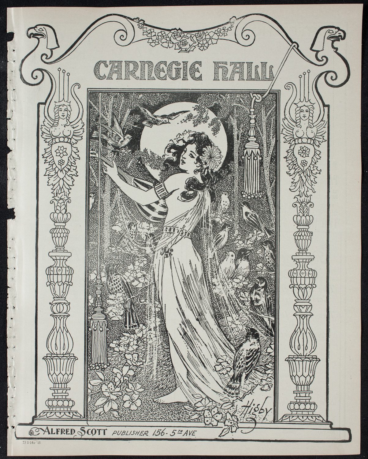 Boston Symphony Orchestra, January 14, 1911, program page 1