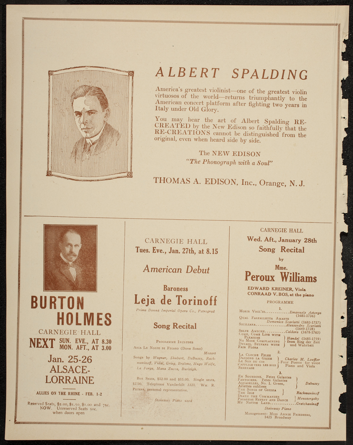 Chalif Dancers, January 24, 1920, program page 2