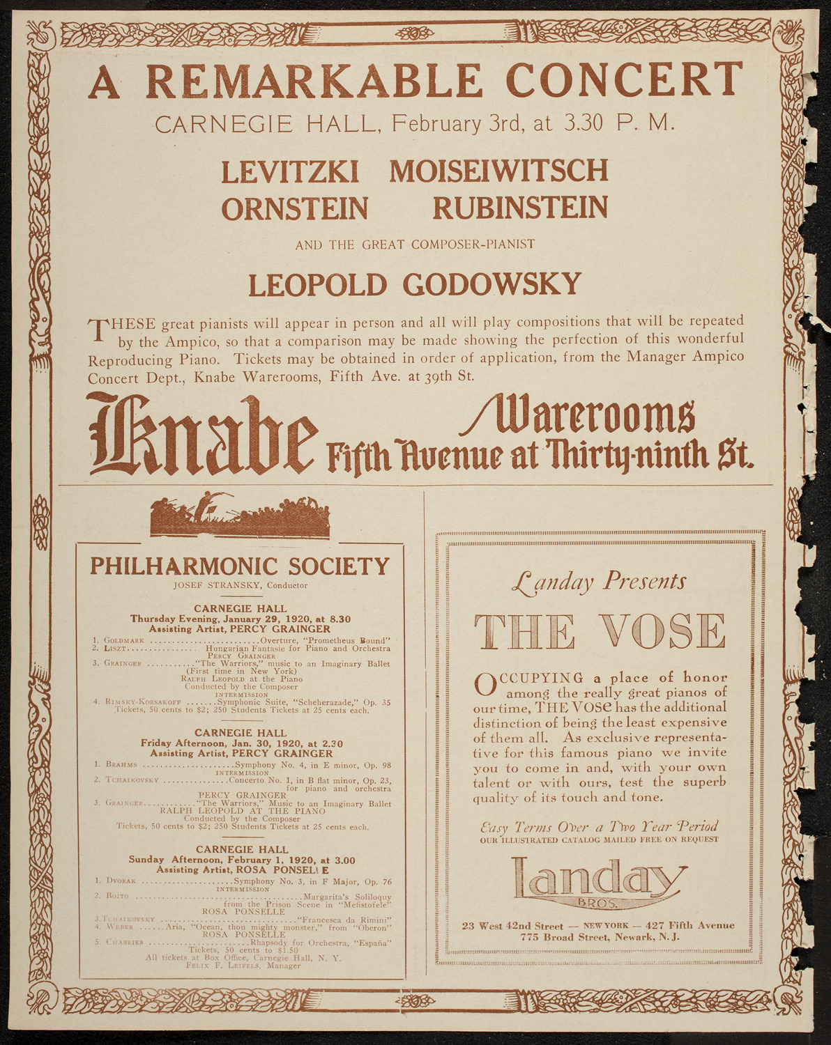 Alice Peroux Williams, Mezzo-Soprano, January 28, 1920, program page 12
