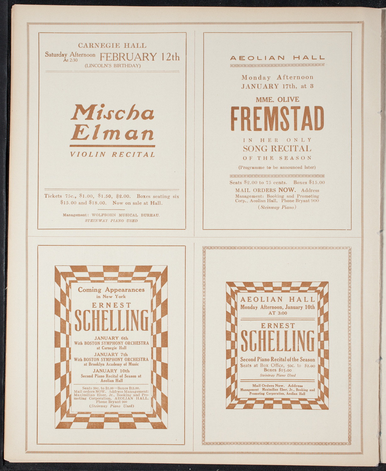 Oratorio Society of New York, December 28, 1915, program page 10