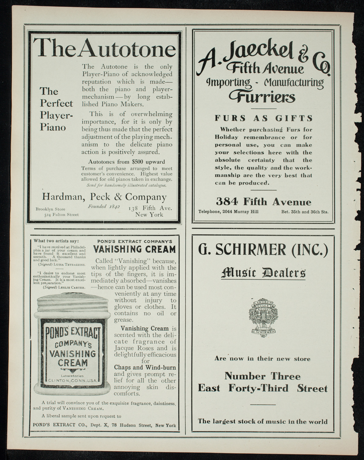 Oratorio Society of New York, December 27, 1910, program page 8