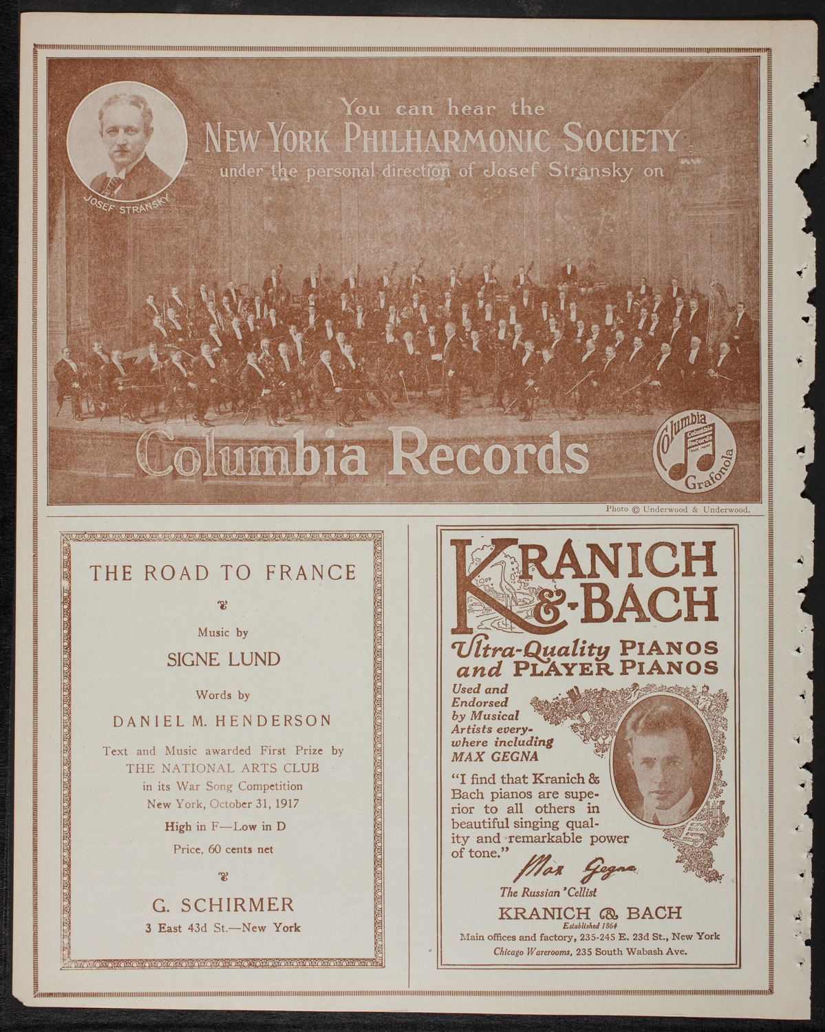 New York Philharmonic, January 25, 1918, program page 6