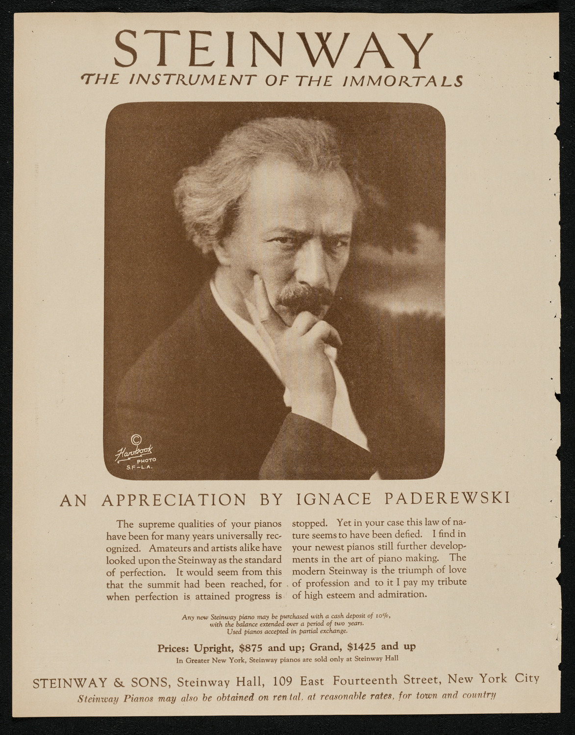 New York Philharmonic, March 27, 1924, program page 4