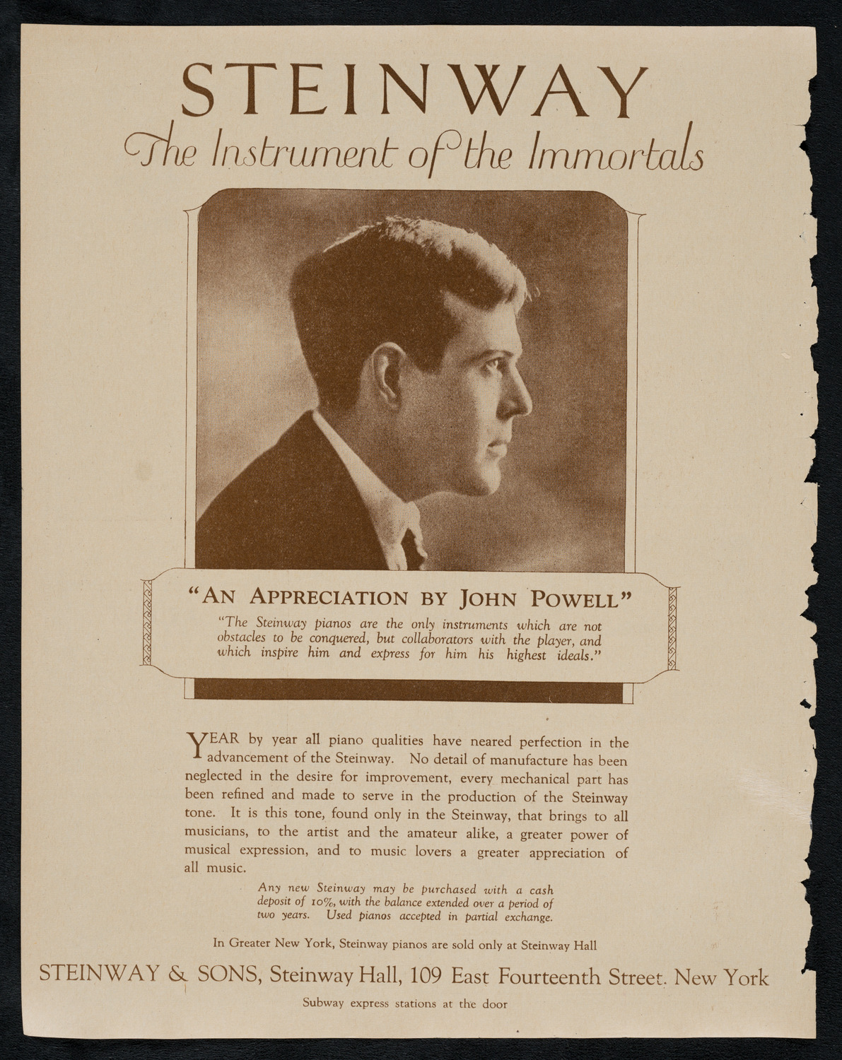 New York Symphony Orchestra, March 9, 1923, program page 4