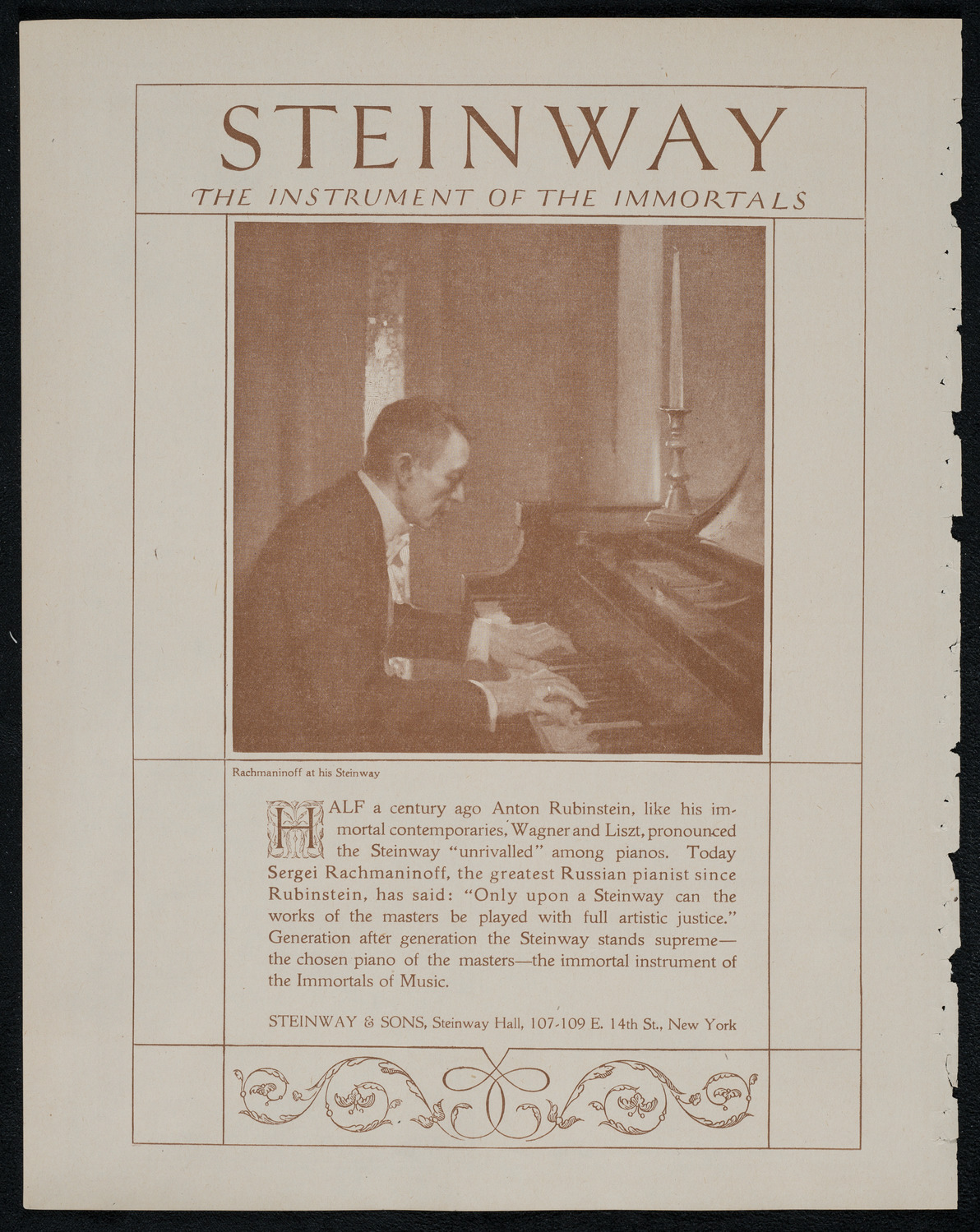 Efrem Zimbalist, Violin, January 22, 1921, program page 4
