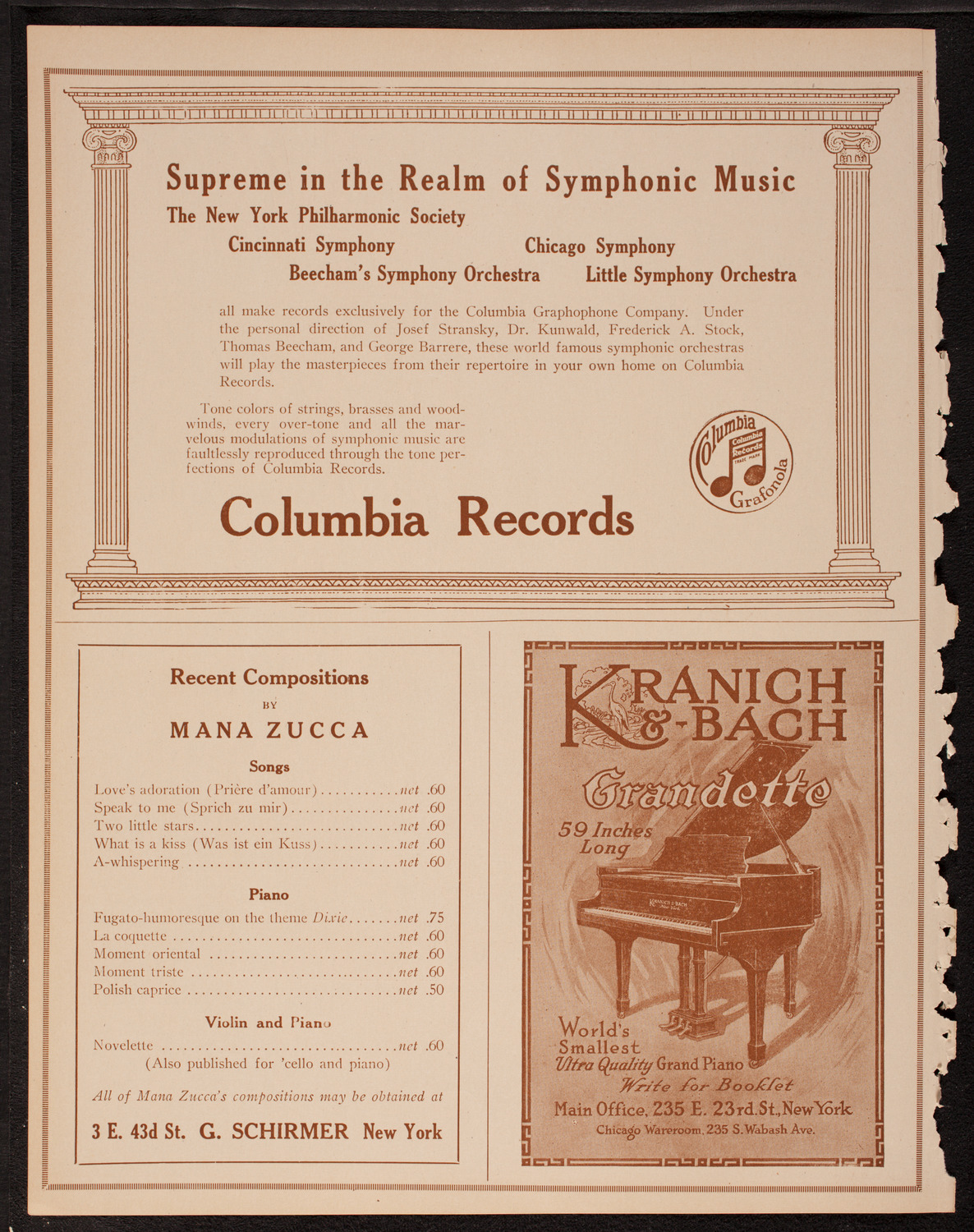 New York Symphony Orchestra, October 25, 1917, program page 6