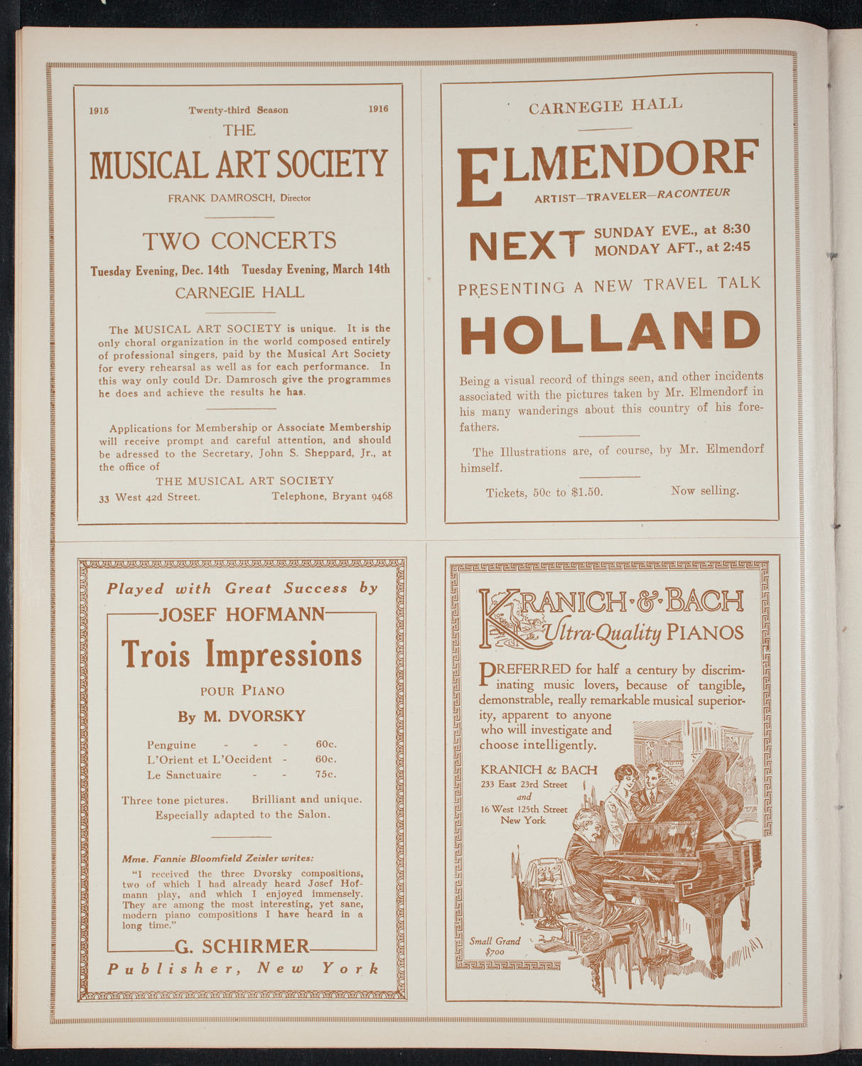 Elmendorf Lecture: The British Isles, November 8, 1915, program page 6