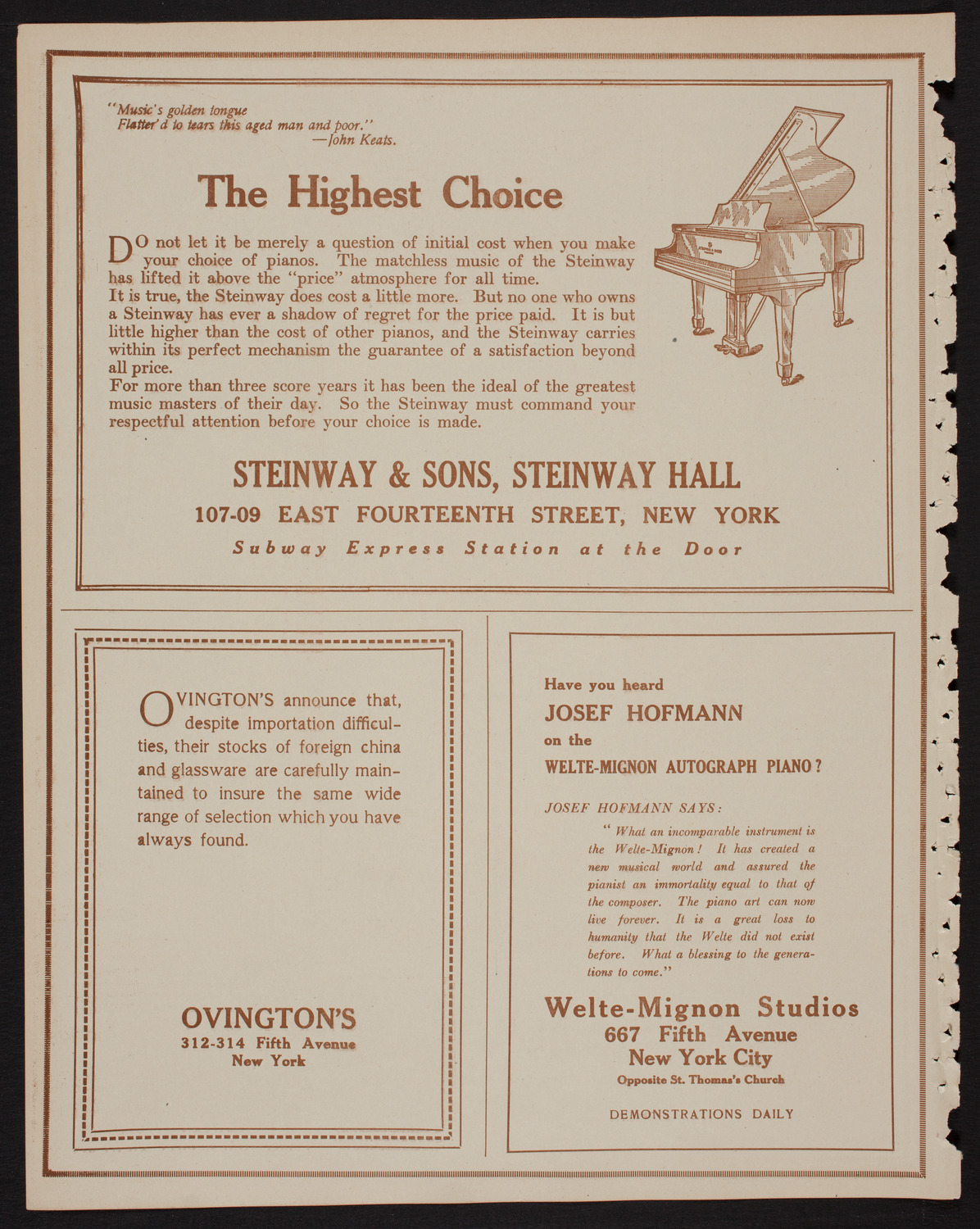 Meeting: The Humanitarian Cult, April 16, 1918, program page 4