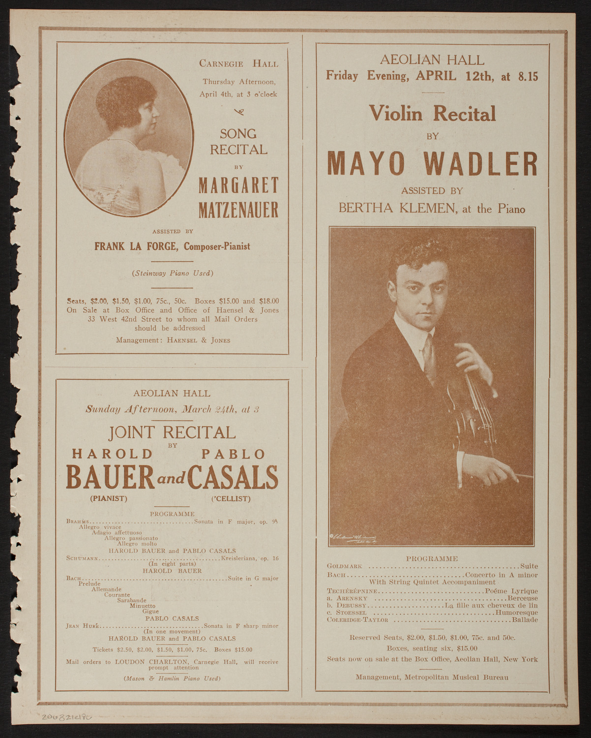 New York Philharmonic, March 21, 1918, program page 11