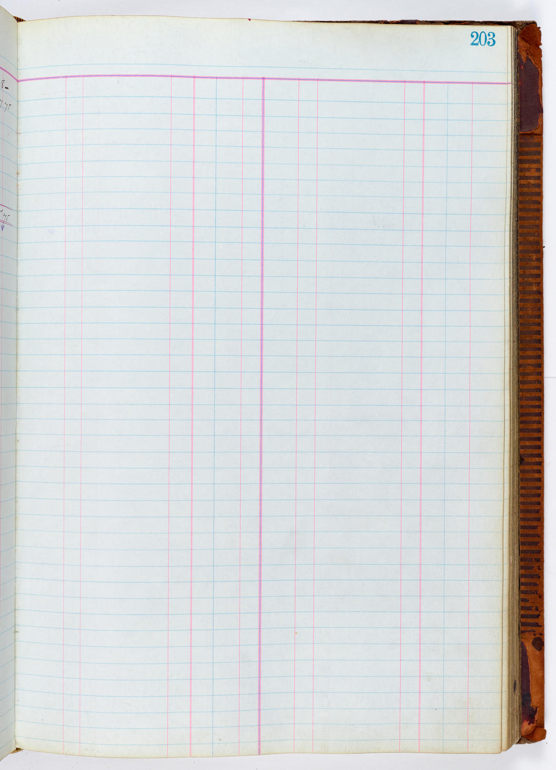 Music Hall Accounting Ledger, volume 1, page 203