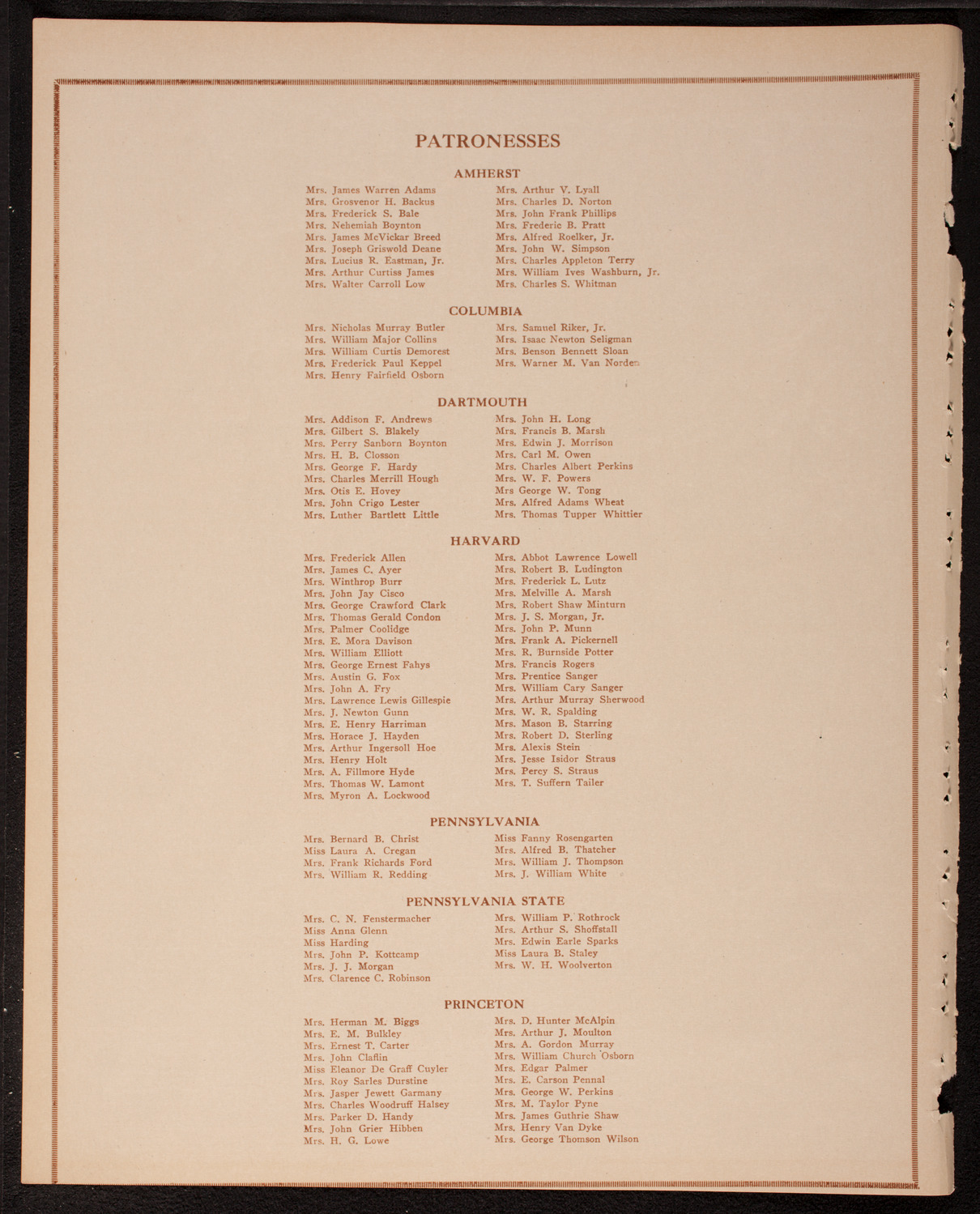 Intercollegiate Glee Club Contest, March 3, 1917, program page 10