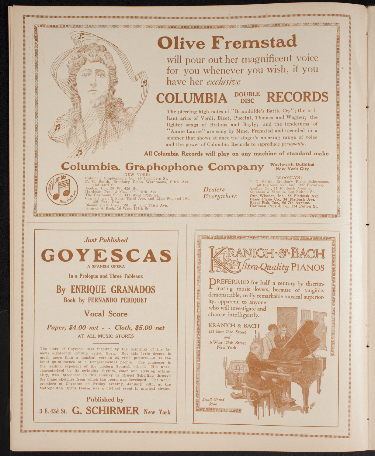 New York Philharmonic, February 11, 1916, program page 6