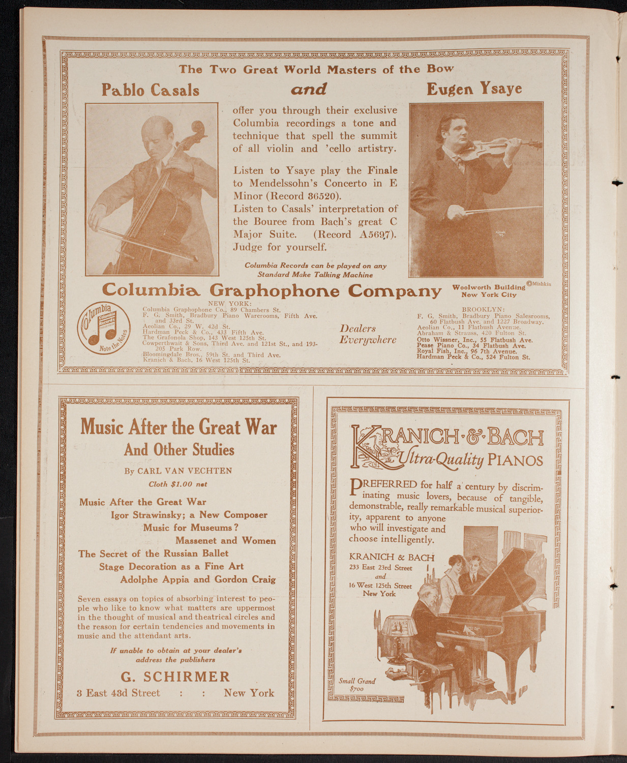 New York Philharmonic, January 23, 1916, program page 6