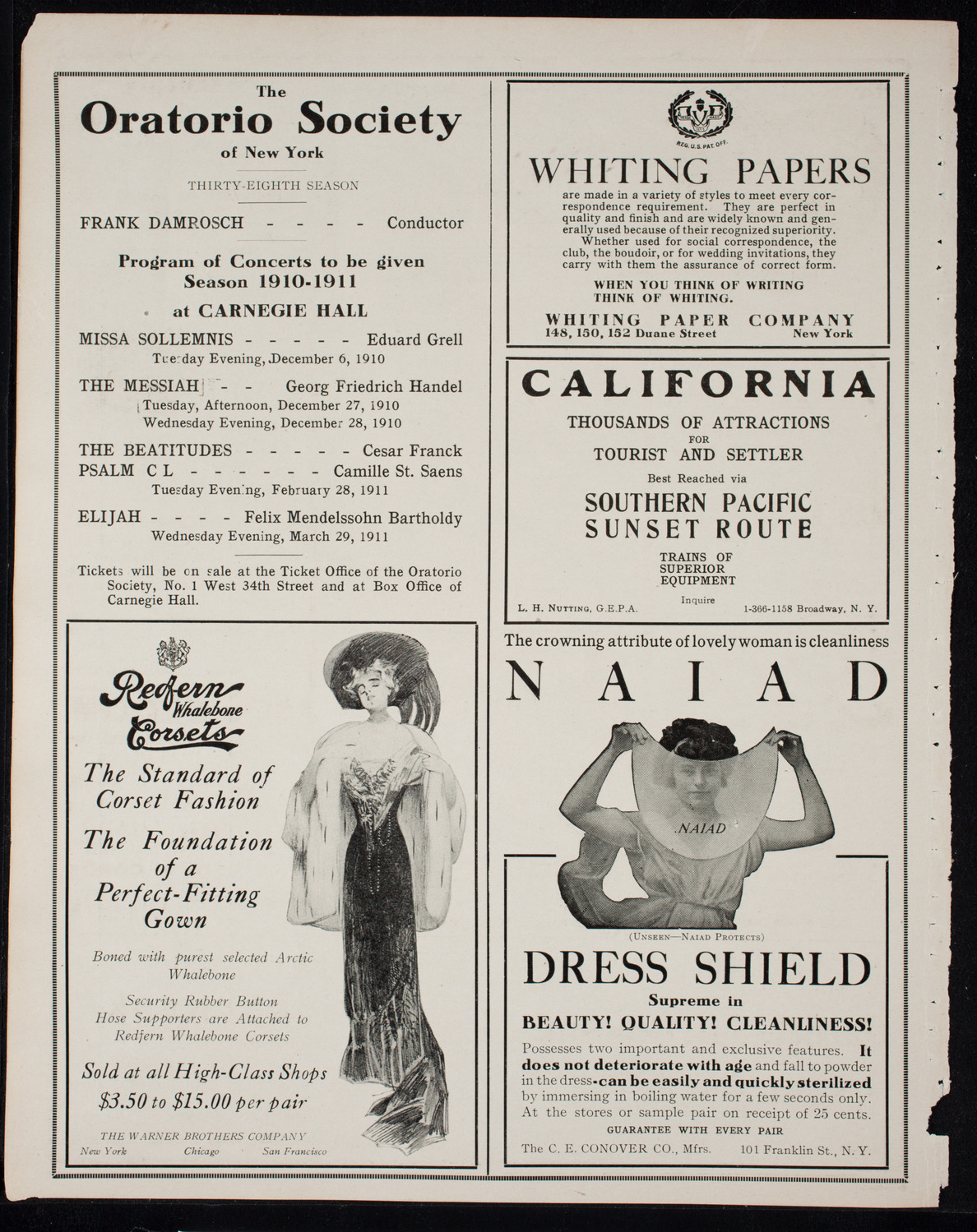 Newman's Illustrated Talks on Travel Topics, October 16, 1910, program page 2