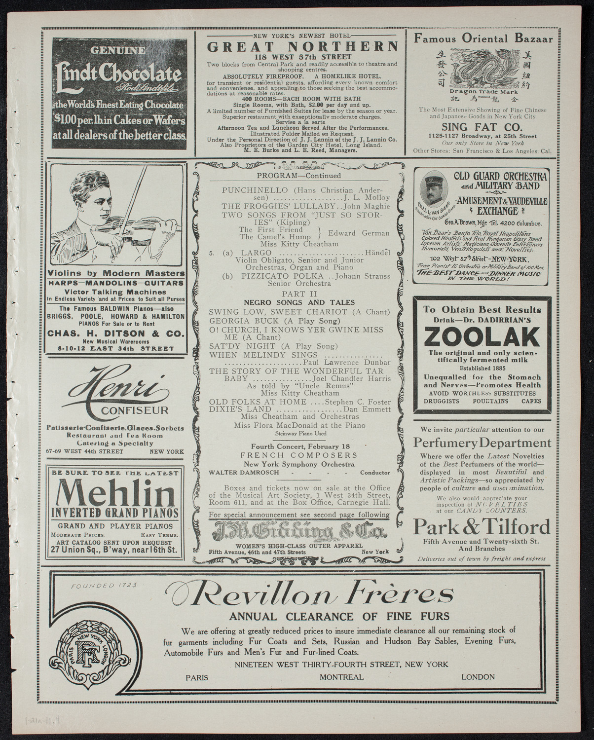 Symphony Concert for Young People, January 21, 1911, program page 7