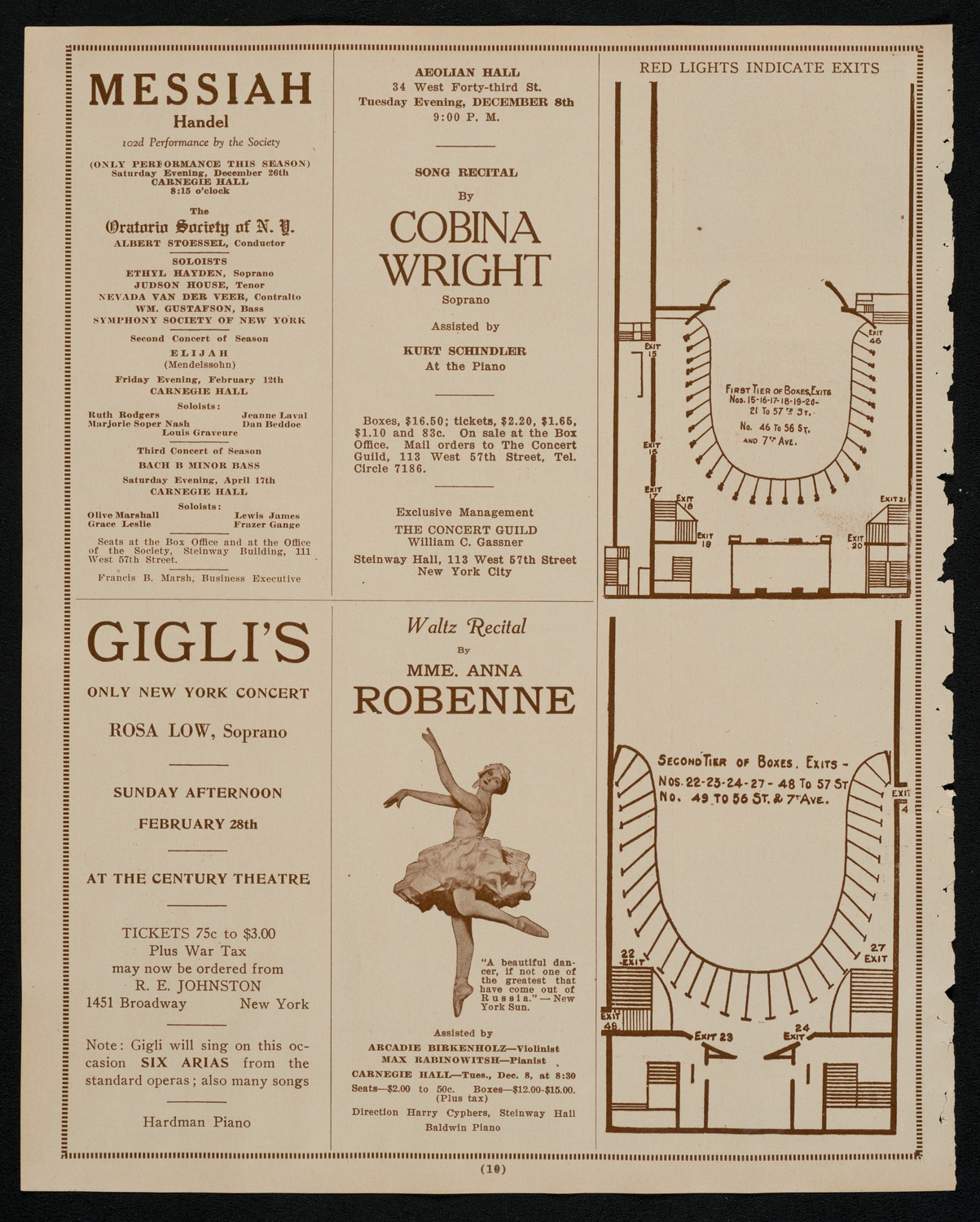 New York Philharmonic, December 6, 1925, program page 10