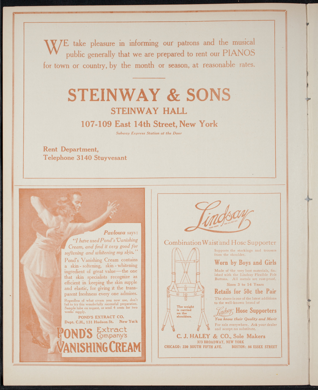 Elena Gerhardt, Soprano, April 10, 1915, program page 4