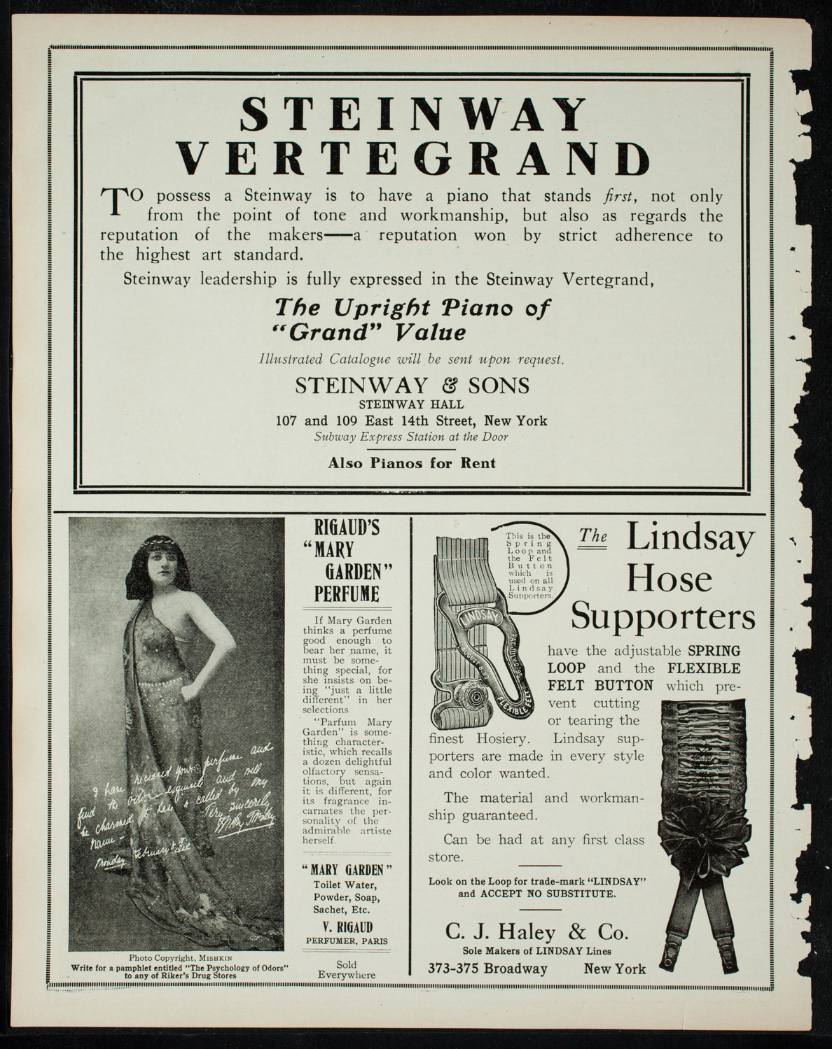 George Hamlin, Tenor, November 20, 1910, program page 4