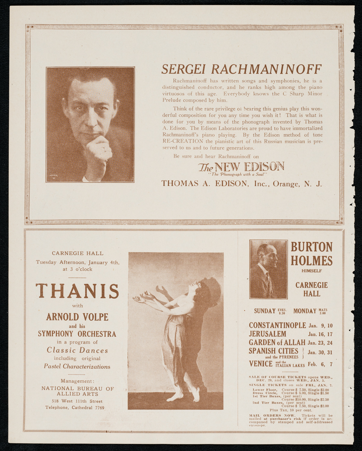 National Symphony Orchestra, December 25, 1920, program page 2