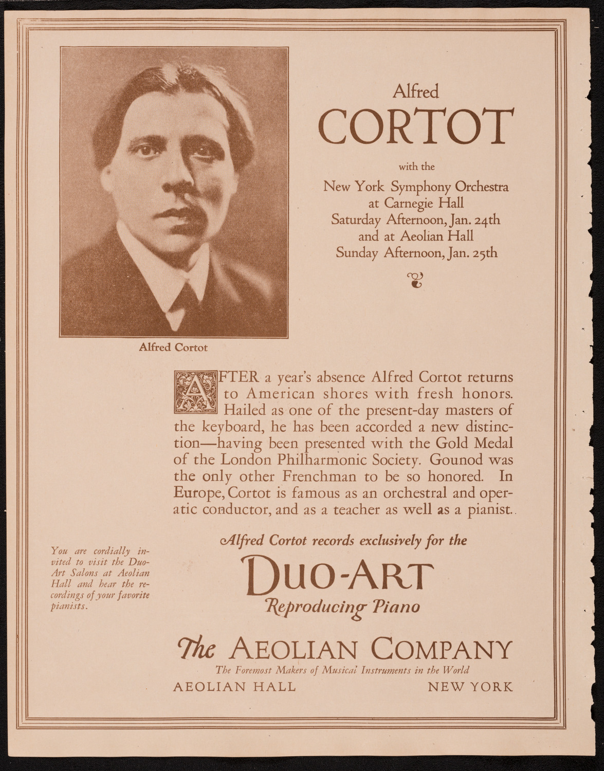 New York Philharmonic, January 22, 1925, program page 2