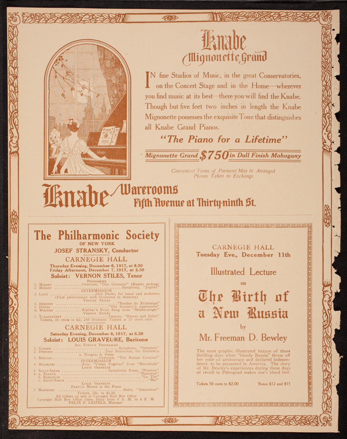 Sophie Braslau, Contralto, December 4, 1917, program page 12