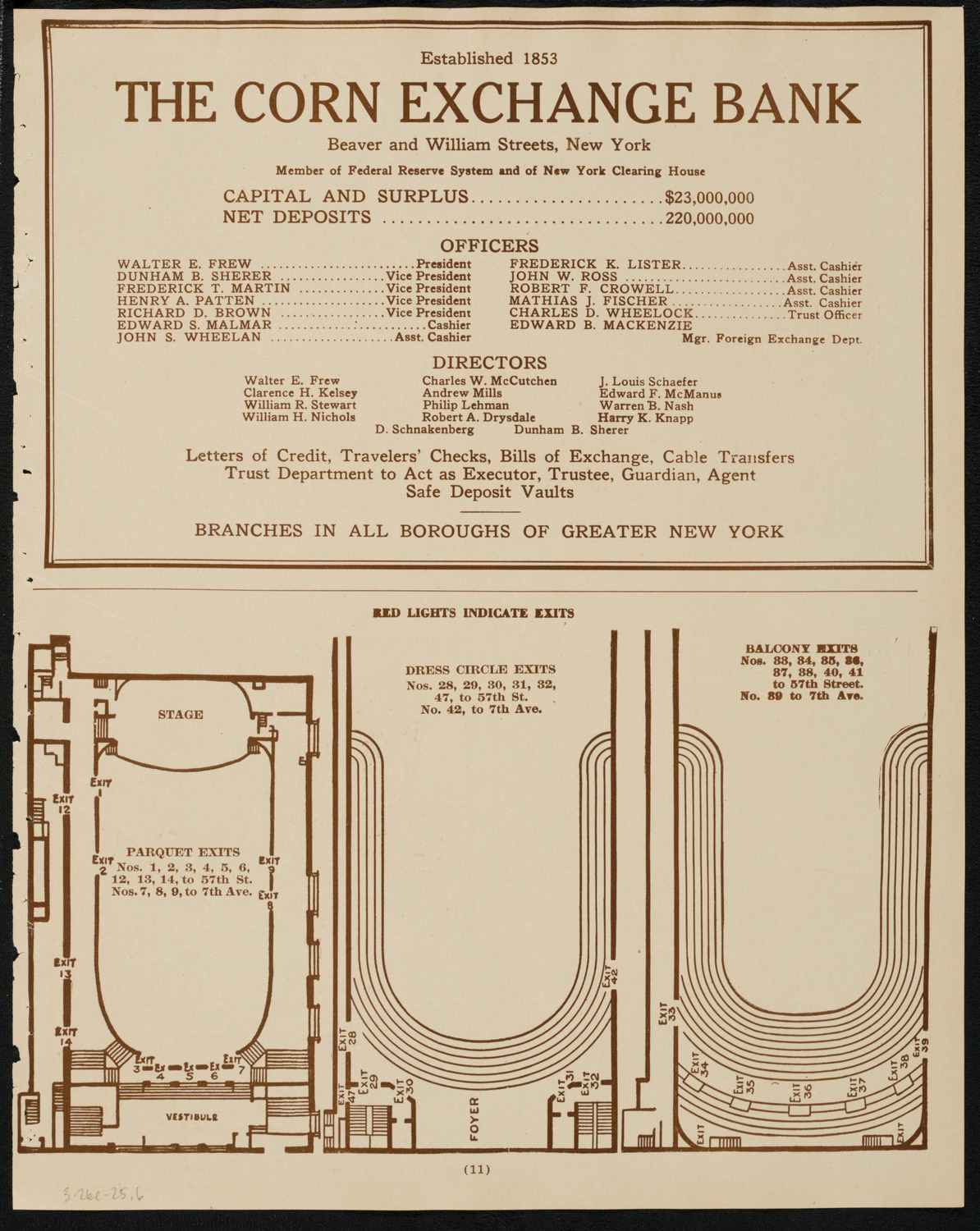 New York Philharmonic, March 26, 1925, program page 11