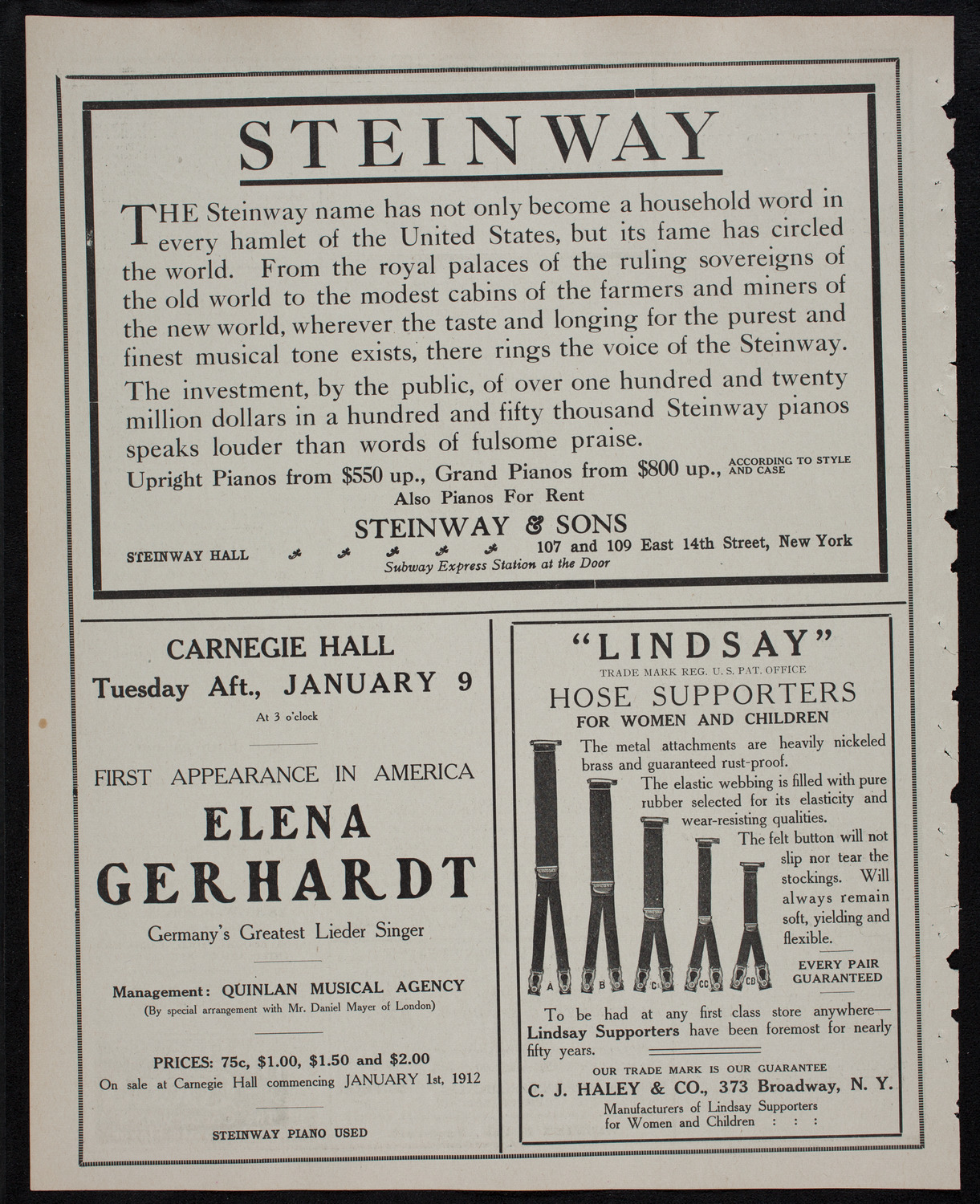 Musical Art Society of New York, December 19, 1911, program page 4