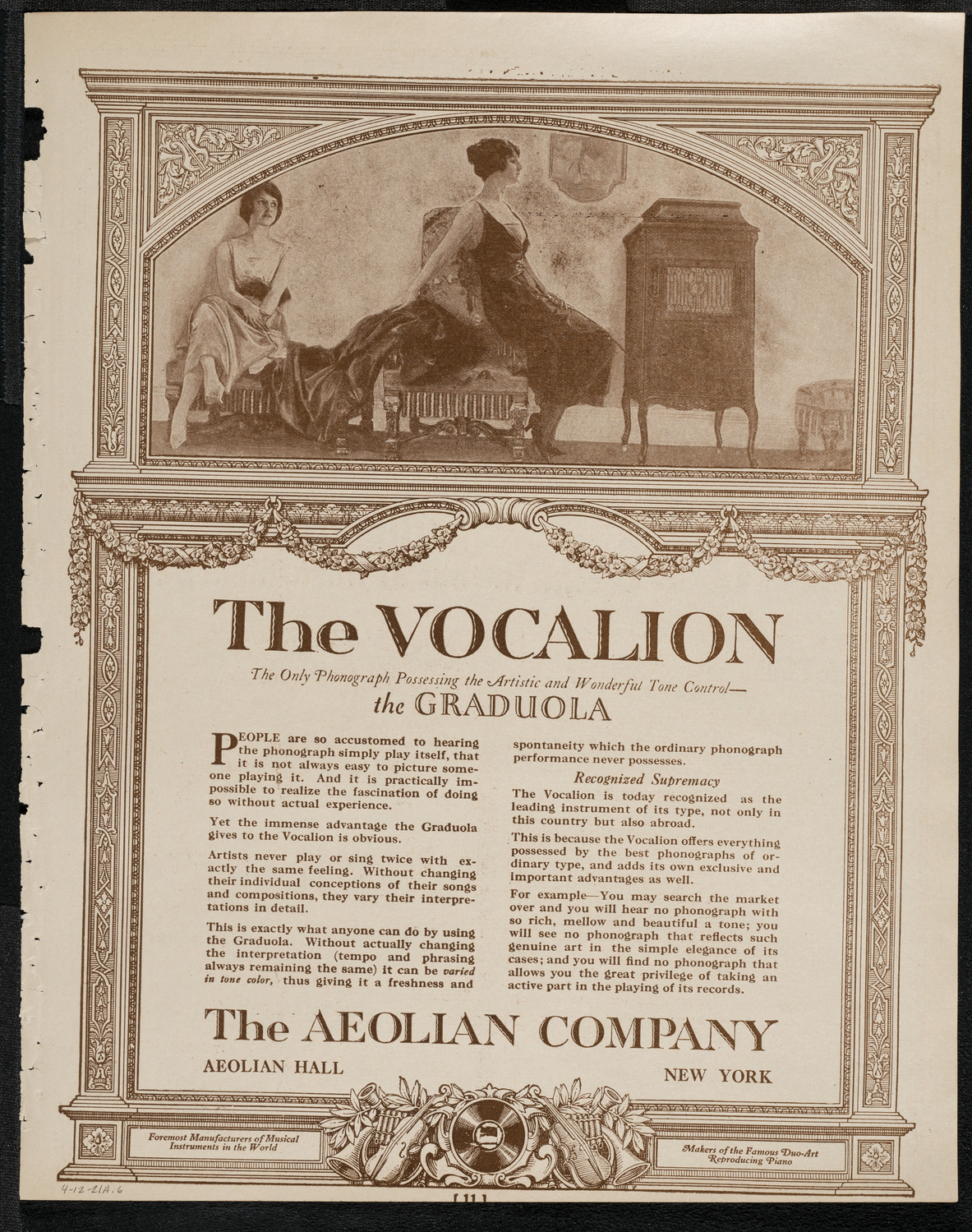 New York Banks' Glee Club, April 12, 1921, program page 11