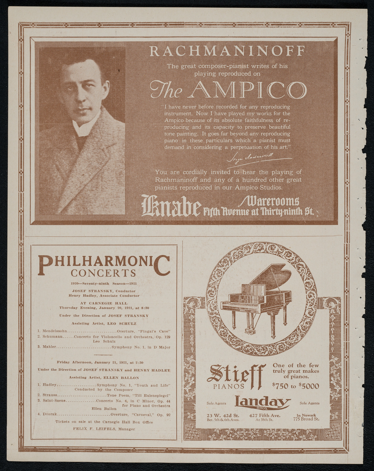 Issay Mitnitzky, Violin, January 17, 1921, program page 12