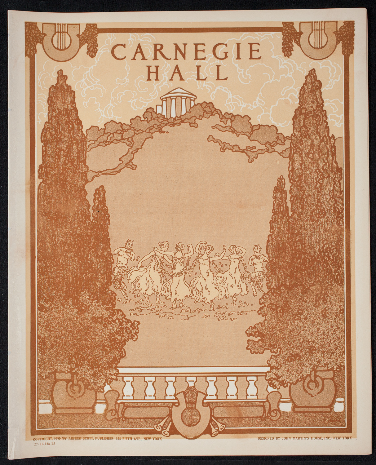 New York Philharmonic, November 14, 1915, program page 1