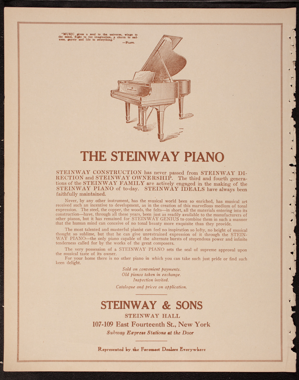 Evening Mail Save-A-Home Fund Concert: New York Philharmonic, December 10, 1919, program page 4
