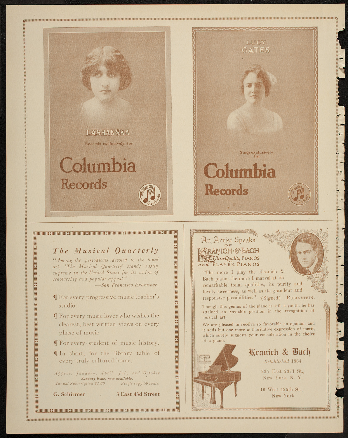 Theo Karle, Tenor, February 23, 1920, program page 6