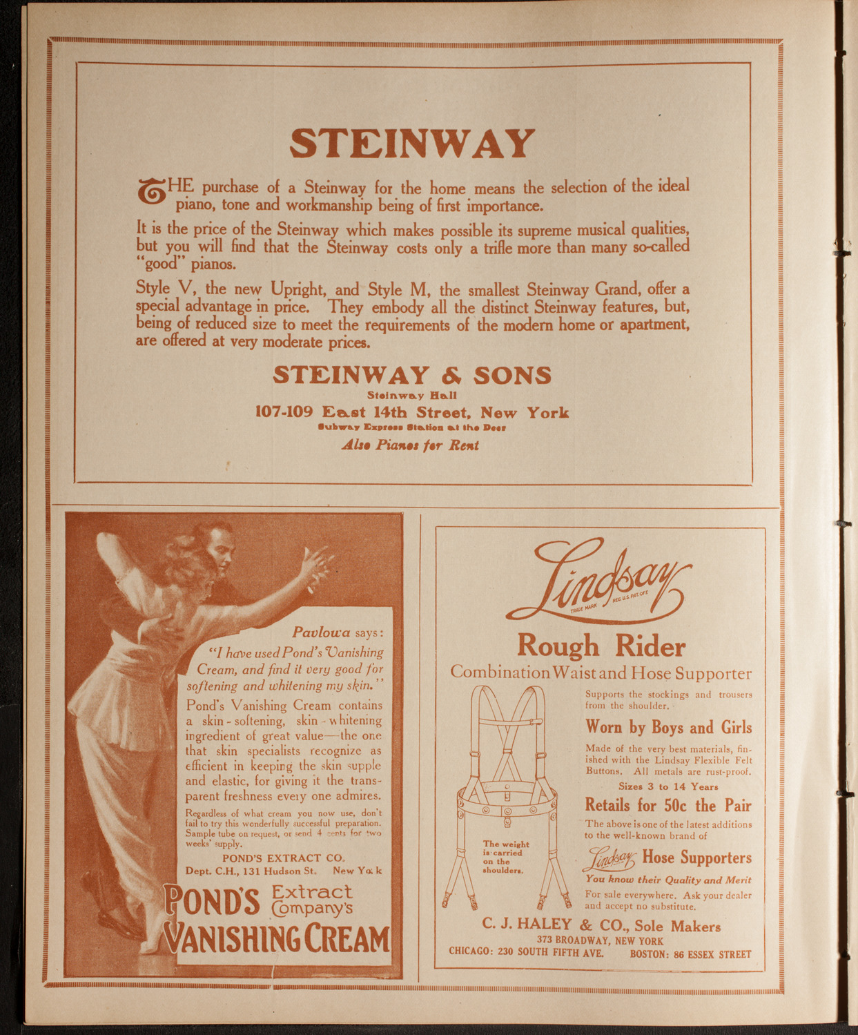 Boston Symphony Orchestra, February 20, 1915, program page 4