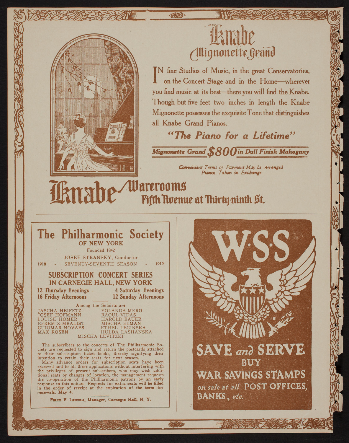 Benefit: Greek-American Institute of New York, May 21, 1918, program page 12