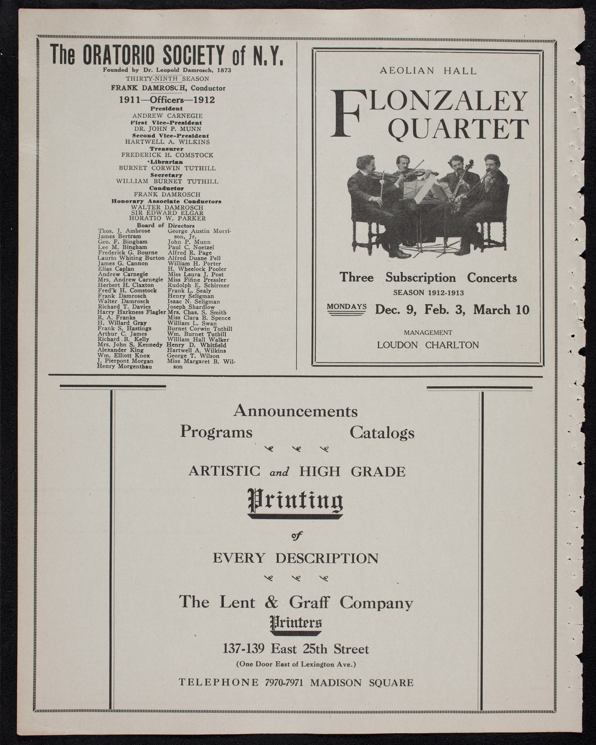 Graduation: Manhattan College, June 18, 1912, program page 10