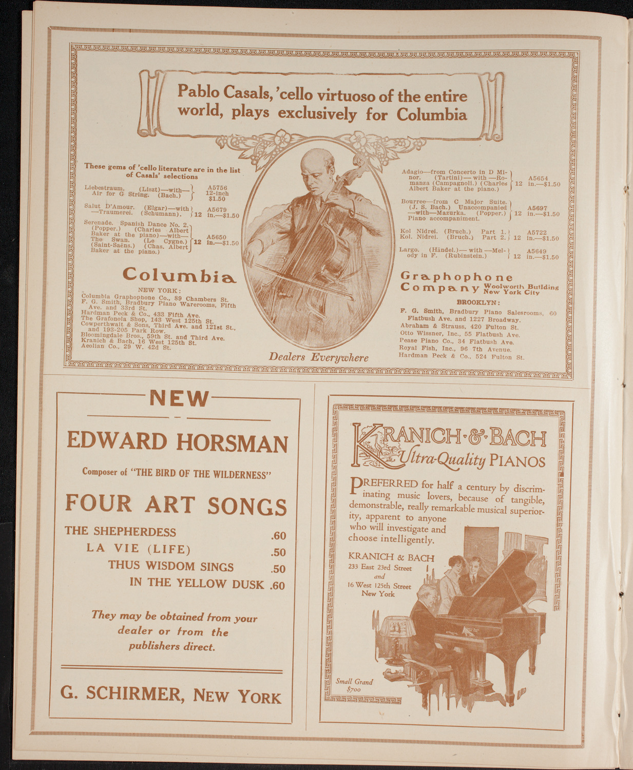 New York Symphony Orchestra, March 9, 1916, program page 6