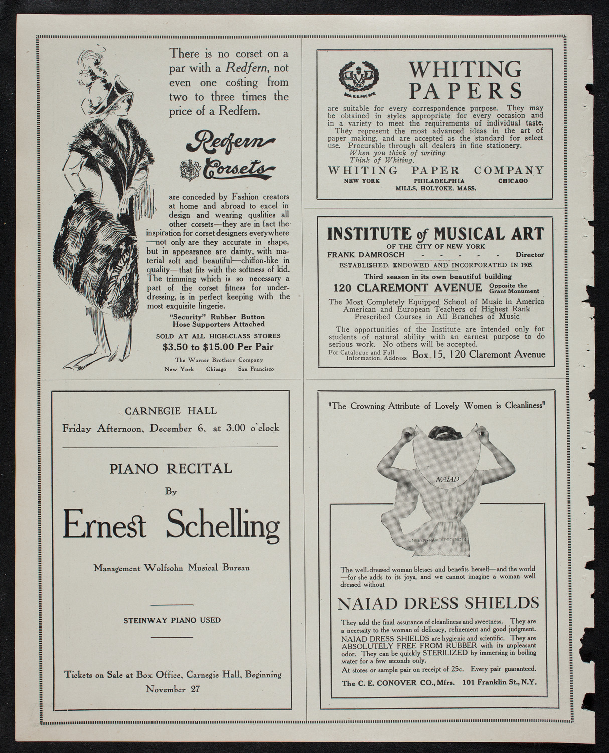 Boston Symphony Orchestra, November 9, 1912, program page 2