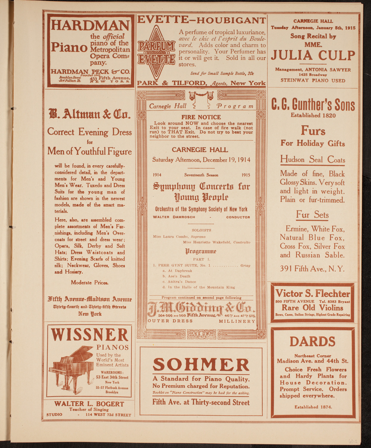 Symphony Concert for Young People, December 19, 1914, program page 5