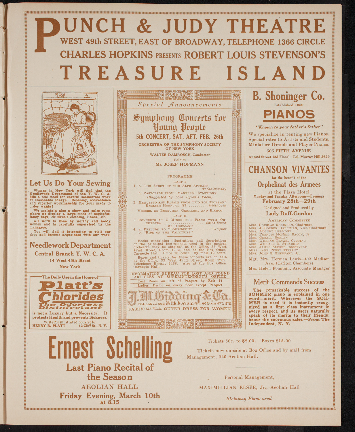 Yale Glee, Banjo and Mandolin Clubs, February 25, 1916, program page 9