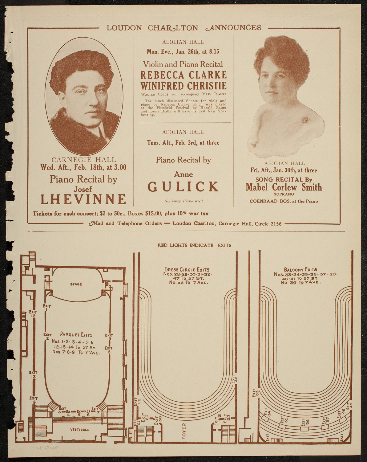 Chalif Dancers, January 24, 1920, program page 11
