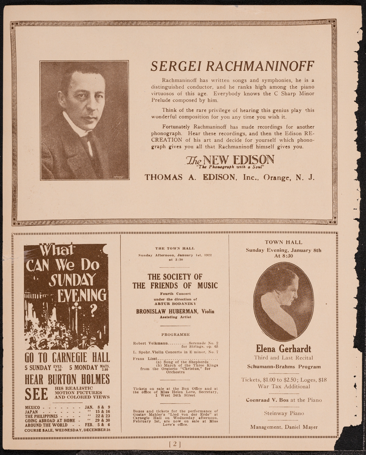 Symphony Concert for Young People, December 31, 1921, program page 2