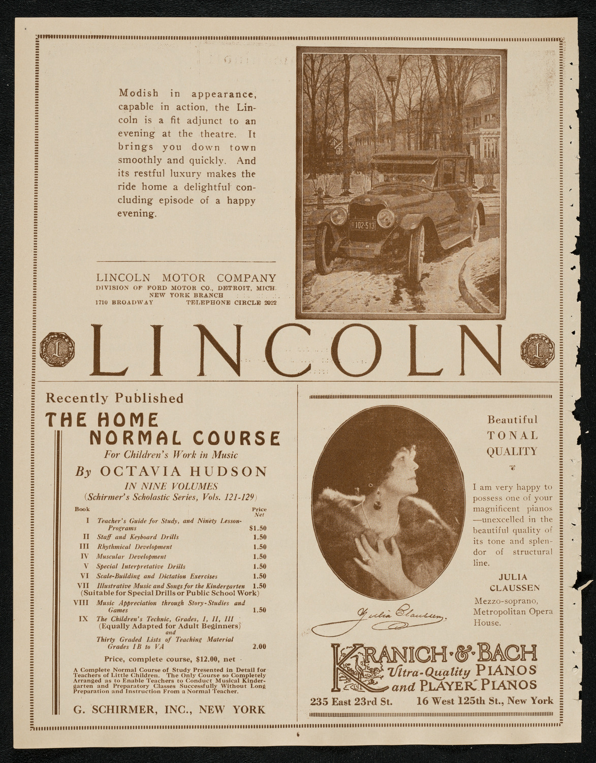 New York Philharmonic, March 9, 1924, program page 6