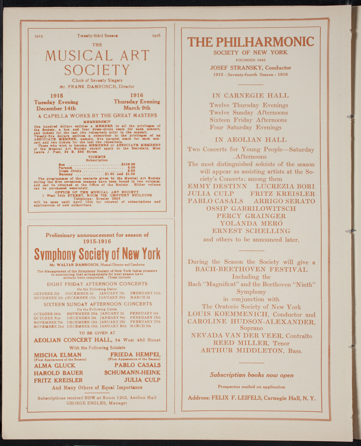 Graduation:  Packard Commercial School, May 25, 1915, program page 8