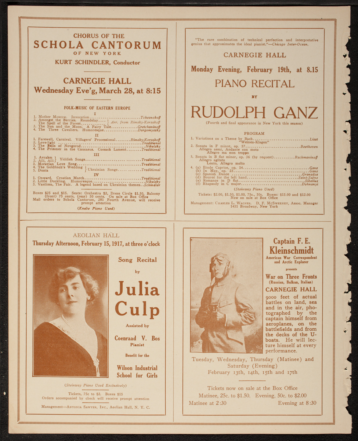 Frieda Hempel, Soprano, February 12, 1917, program page 10