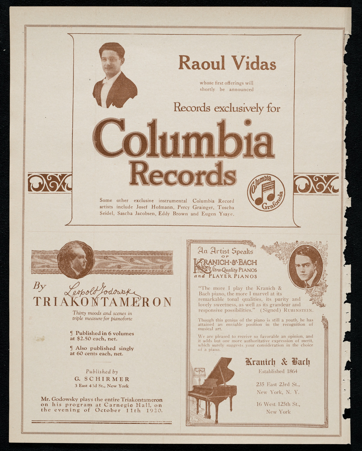 National Symphony Orchestra, October 8, 1920, program page 6