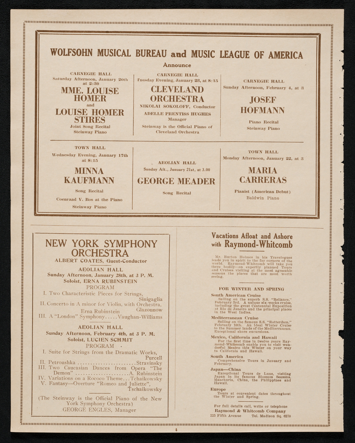 Burton Holmes Travelogue: Into China, January 15, 1923, program page 8