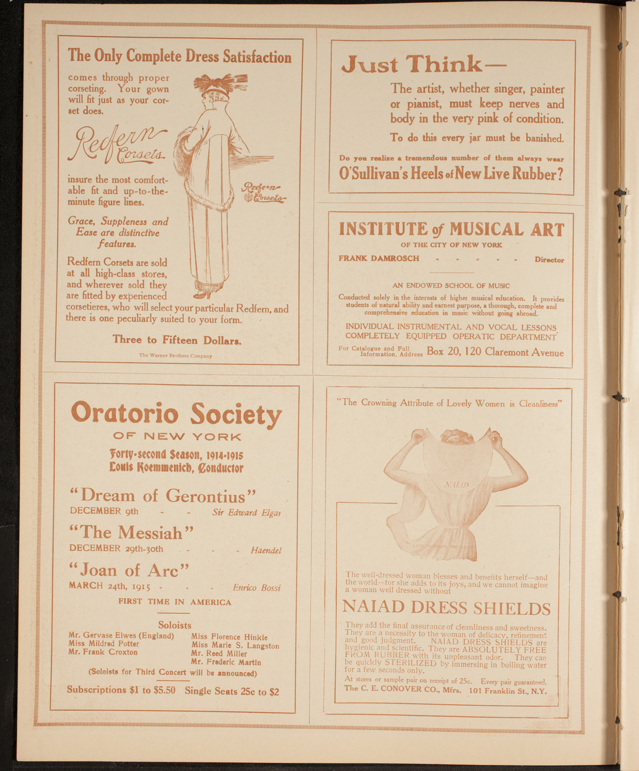 New York Symphony Orchestra, December 3, 1914, program page 2