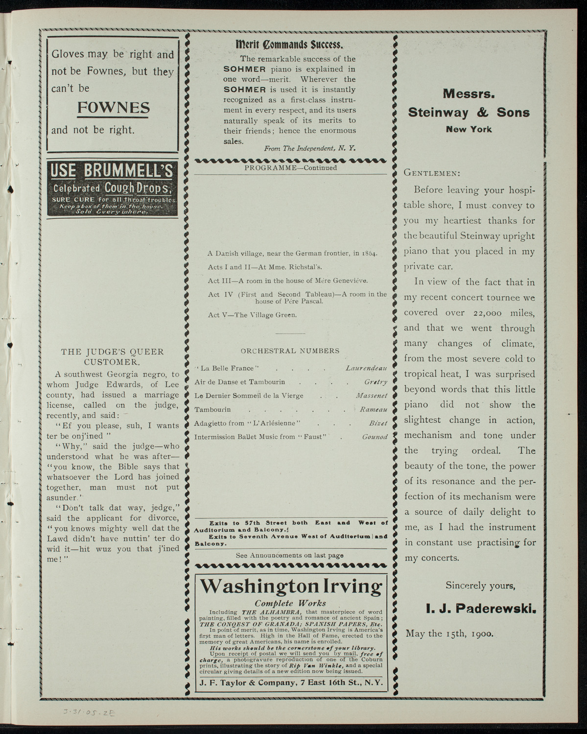 Benefit: Greenwich House, March 31, 1905, program page 3