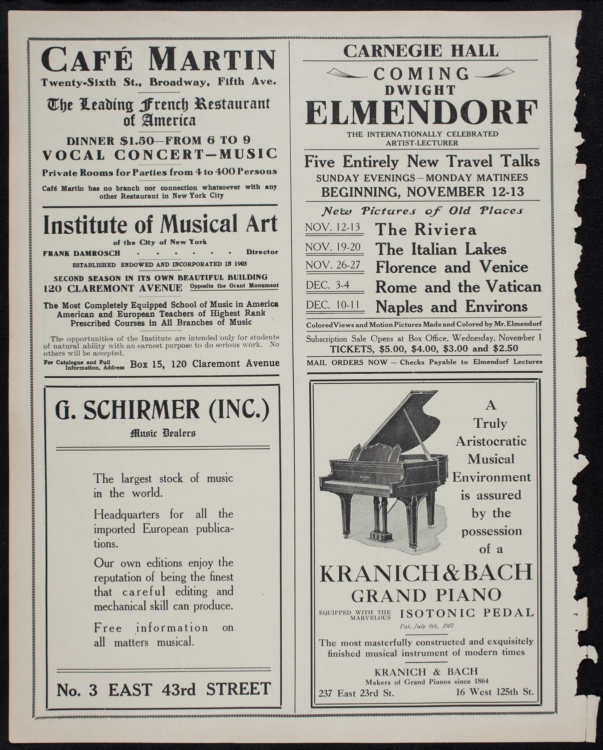 David Bispham, Baritone, October 29, 1911, program page 6